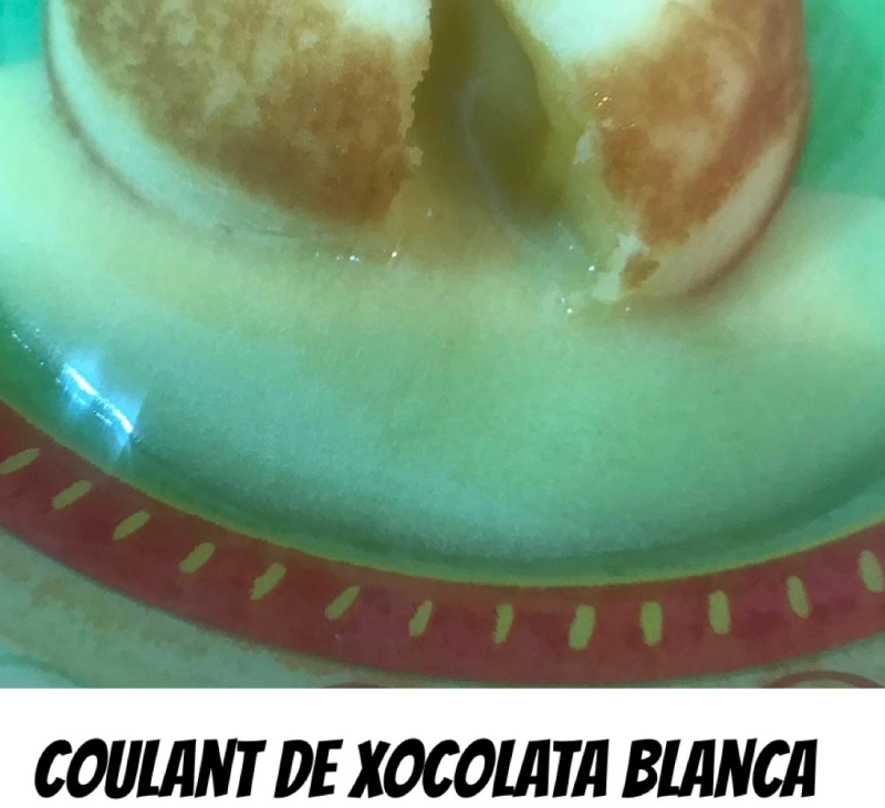 Coulant de xocolata blanca amb Thermomix