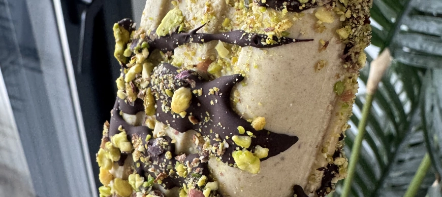 Helado de pistacho sin azúcar