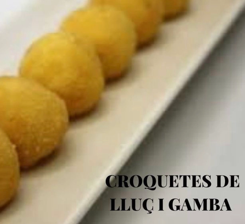 Croquetes de lluç i gambes