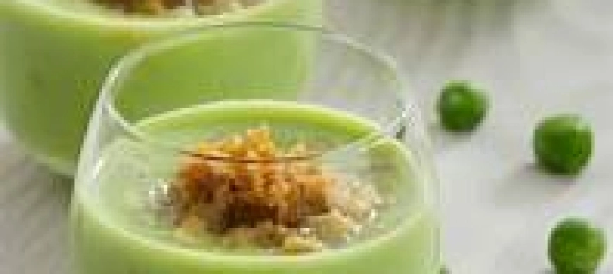 crema de guisantes con quicos