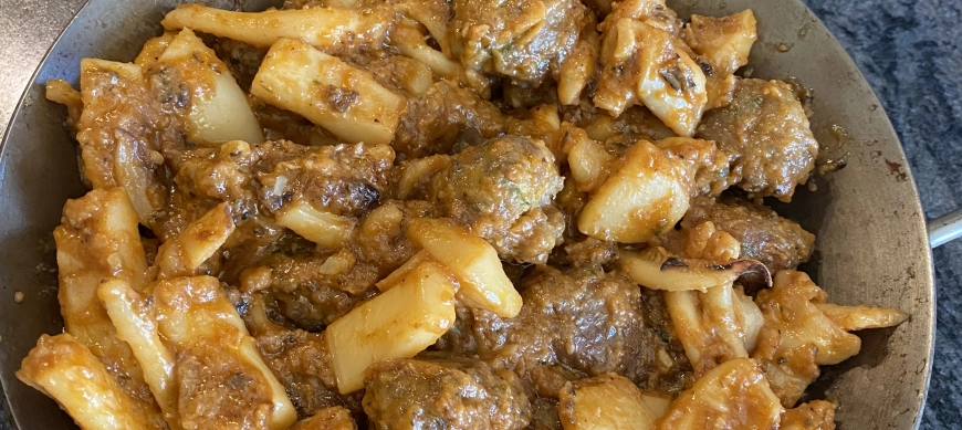 SEPIA AMB PILOTILLES , receptes d'abans