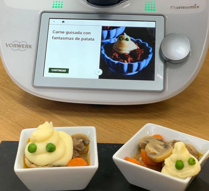 CARN ESTOFADA AMB FANTASMES DE PATATA AMB THERMOMIX