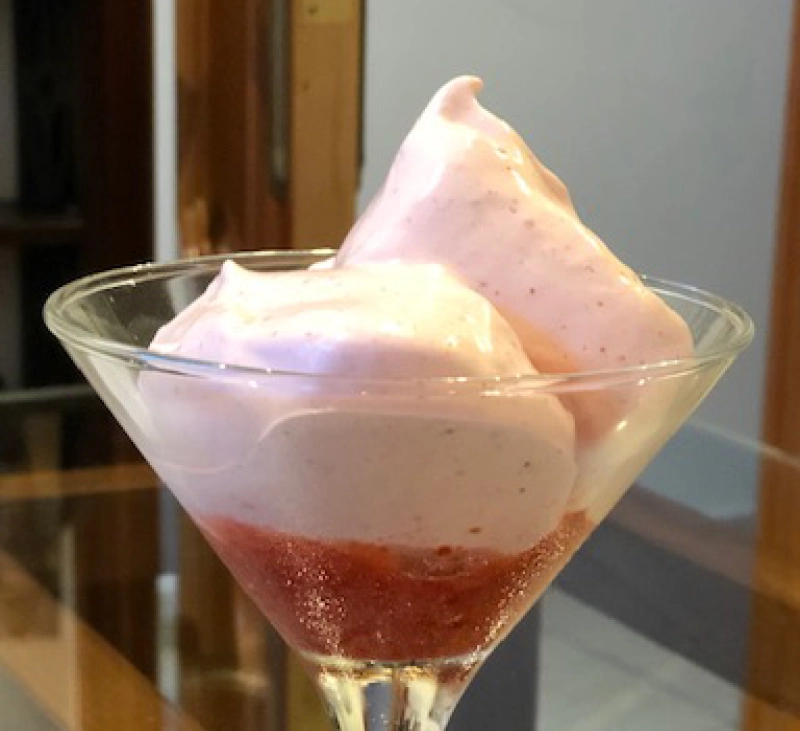 Espuma rápida de frutas congeladas
