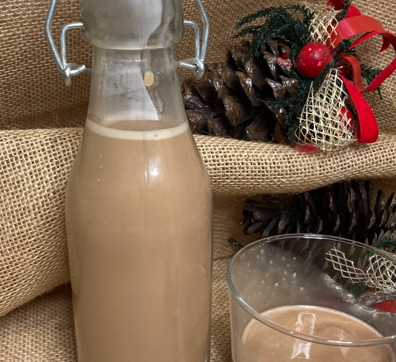 Licor de chocolate y café