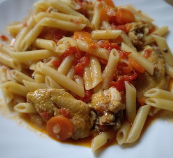 Los macarrones con alitas de pollo de la ''güela Marina''