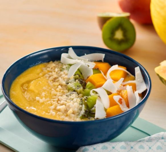 Como preparar smoothie bowl de melón, papaya y mango con Thermomix